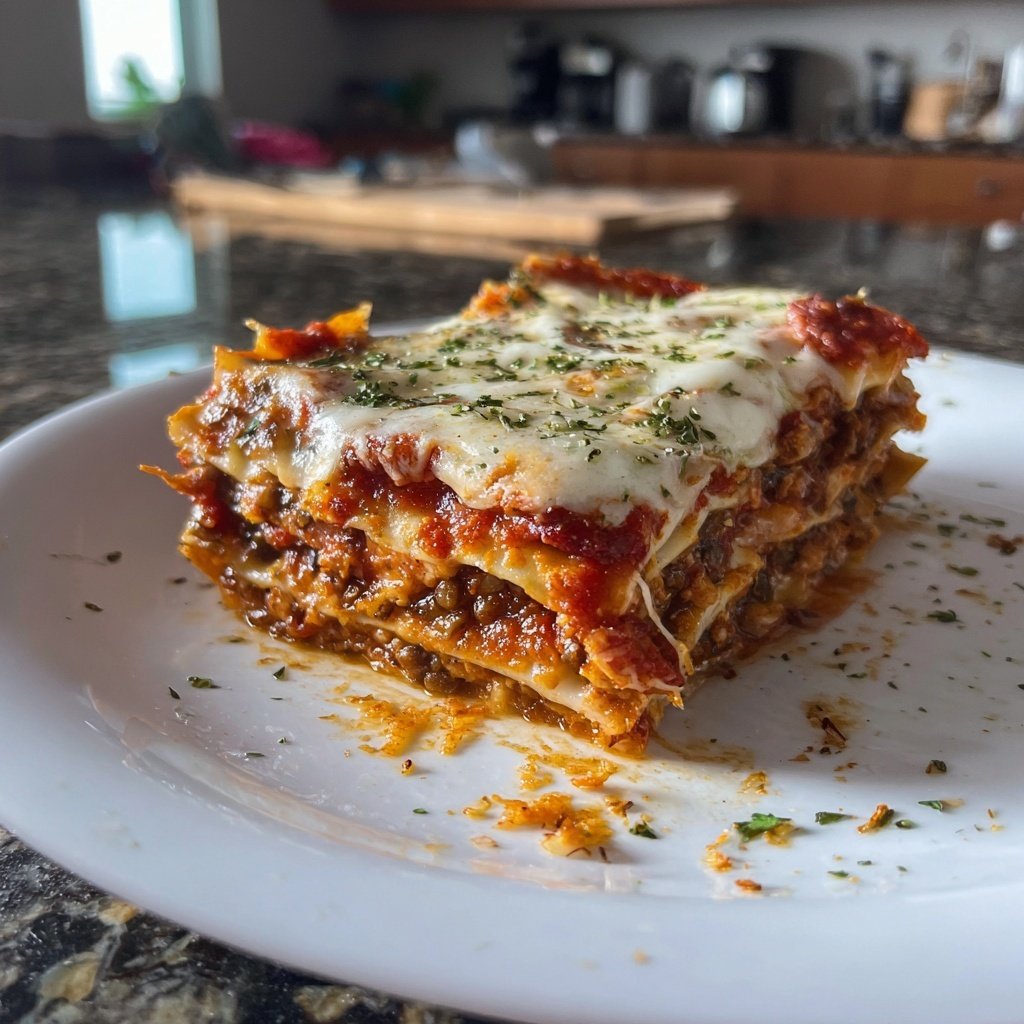 Vegetarische Linsen Lasagne