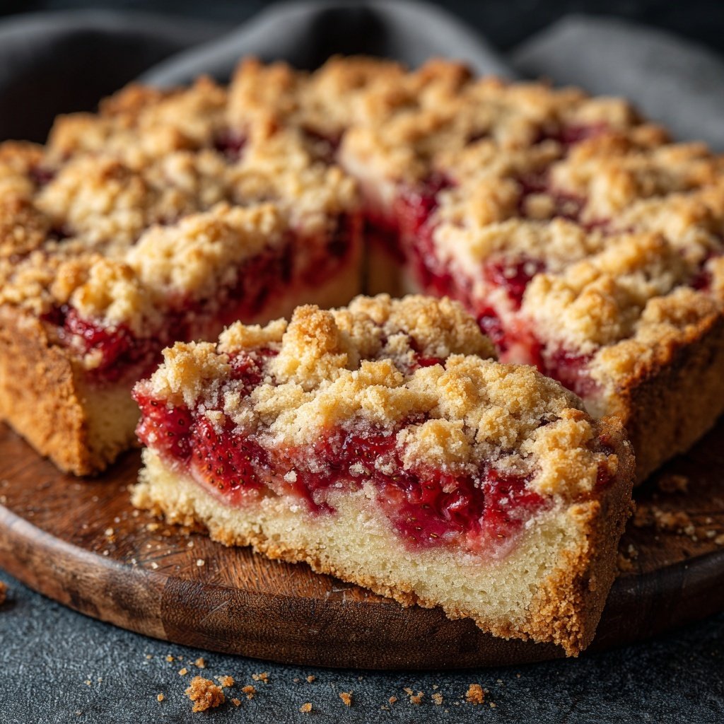 Erdbeer Blechkuchen Mit Streuseln
