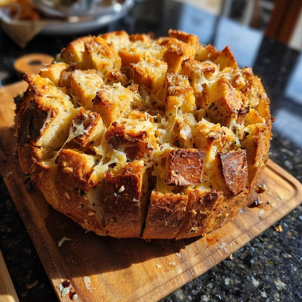 Zupfbrot Mit Käse Würfeln