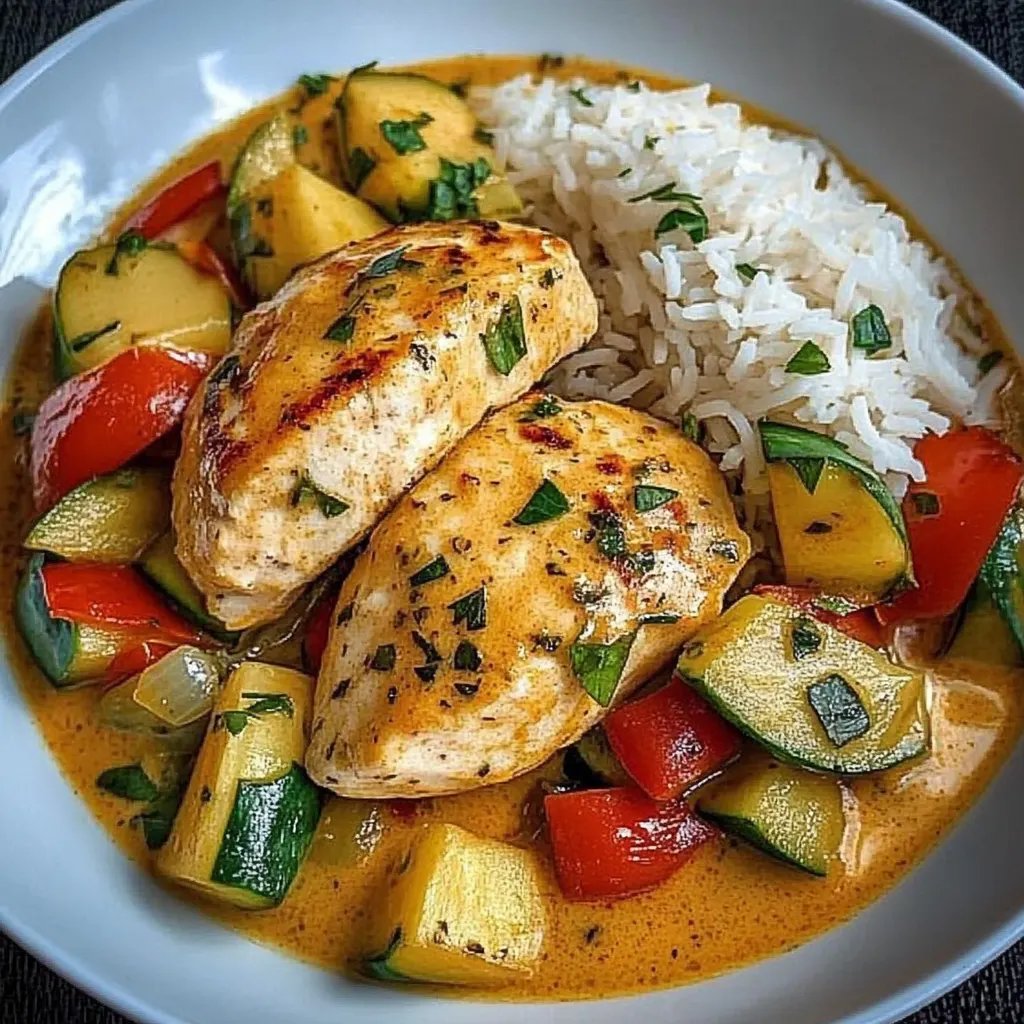 Paprika-Zucchini-Sahne-Hähnchen