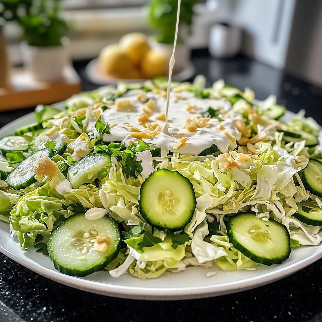 Leckerer Chinakohl-Salat mit Gurke & Joghurt