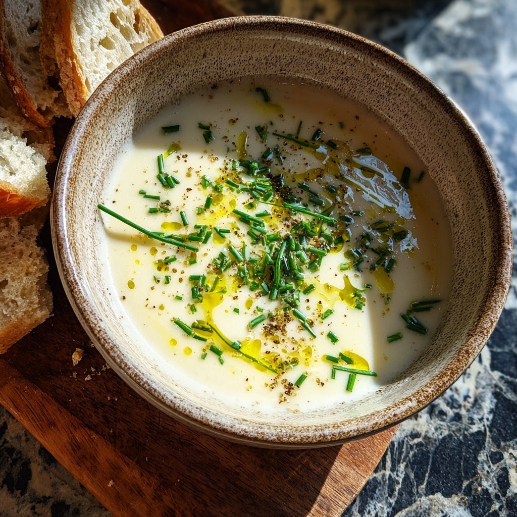 Blumenkohlsuppe mit Lauchzwiebeln