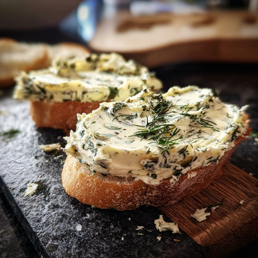 Kräuterbutter Mit Knoblauch Und Dill