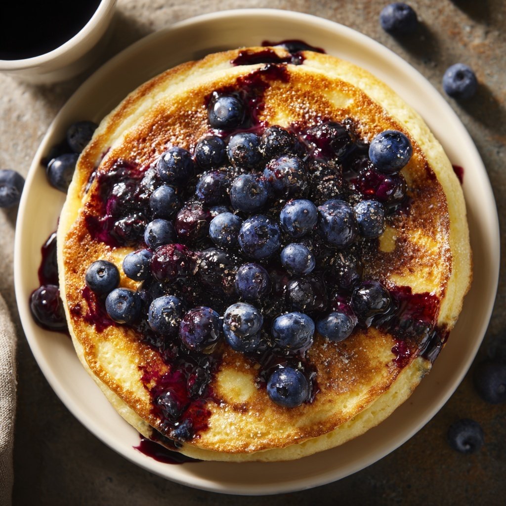 Pfannkuchen mit Heidelbeeren