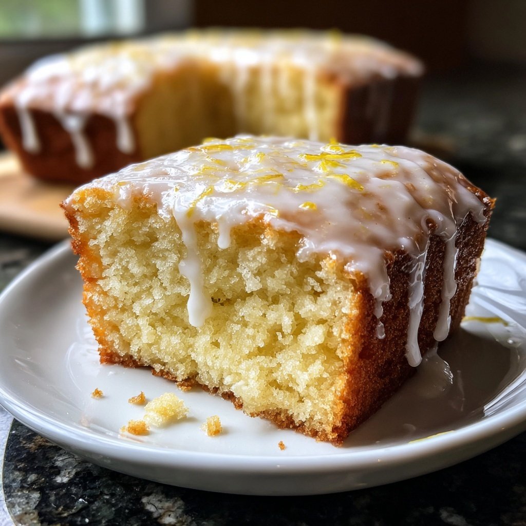 Blechkuchen mit Zitronenglasur