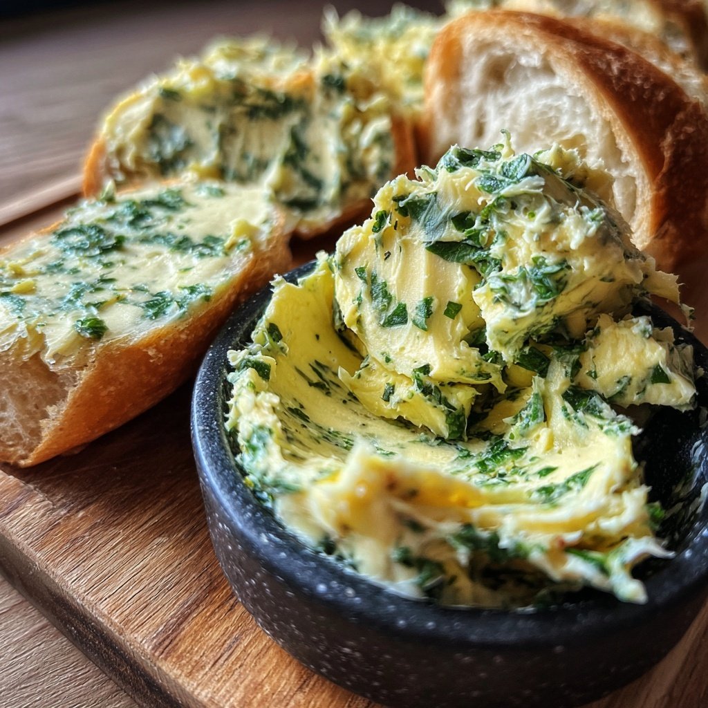 Selbstgemachte Knoblauchbutter Für Baguette