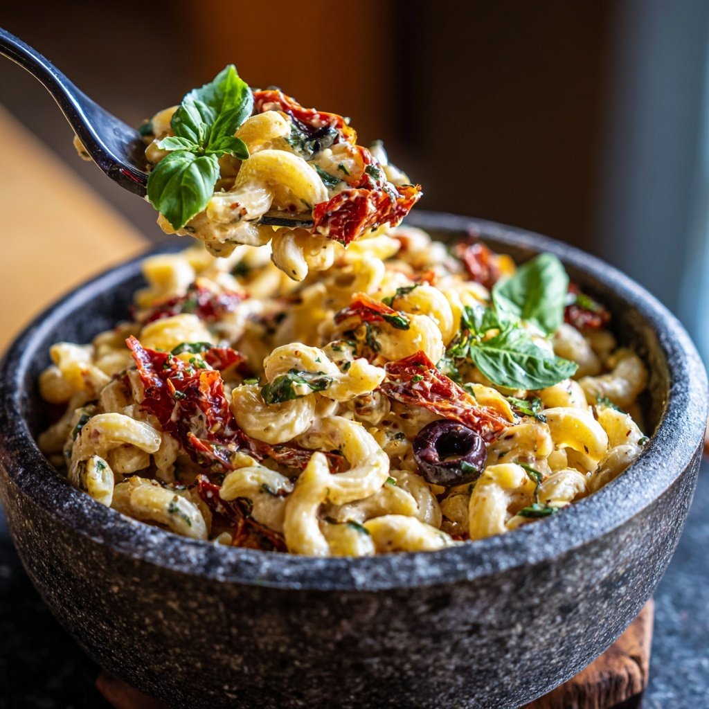 Mediterraner Nudelsalat Cremig