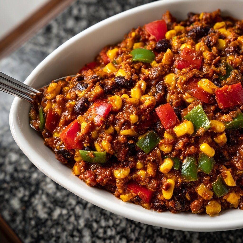 Chili sin Carne mit Mais