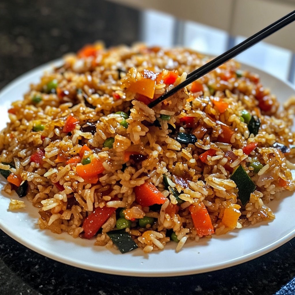 Gebratener Reis mit Sojasauce