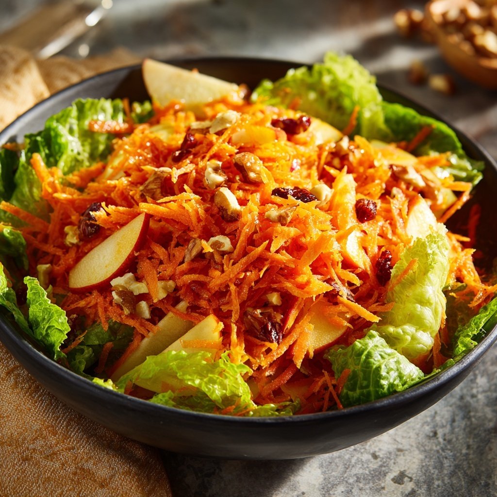 Karotten Salat Mit Apfel Und Nüssen