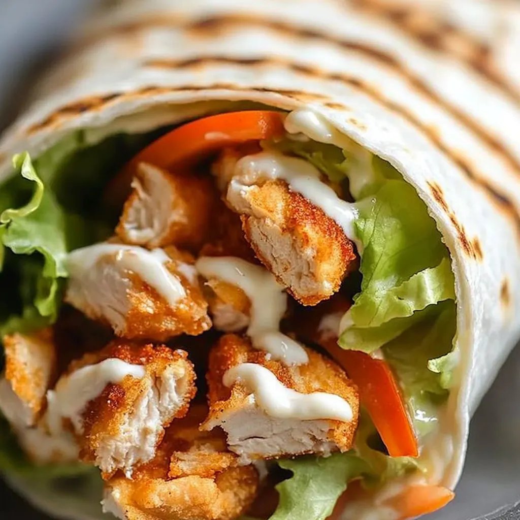 Knuspriger Chicken Ranch Snack Wrap