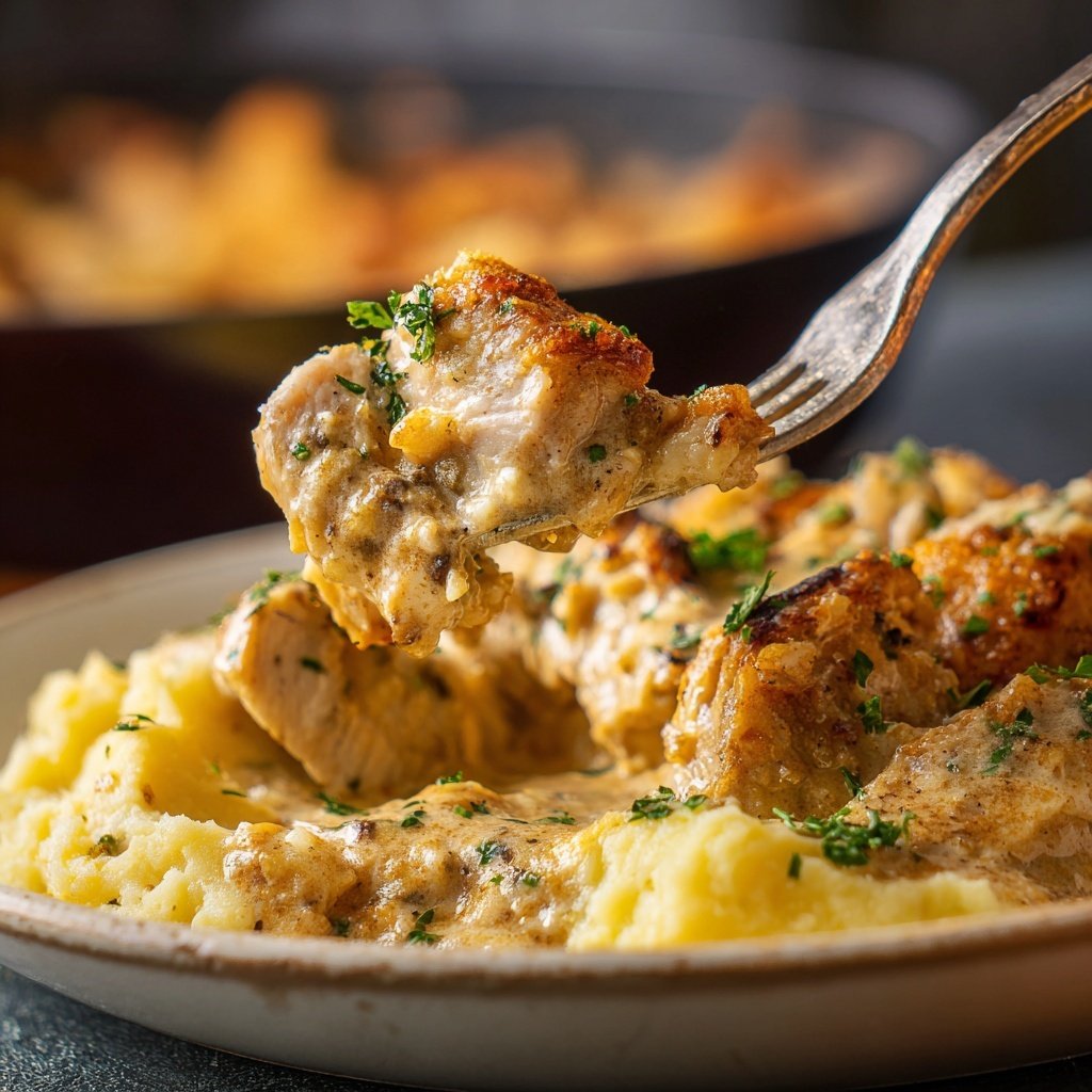 Hausmannskost Cremiges Hähnchen mit Kartoffelpüree